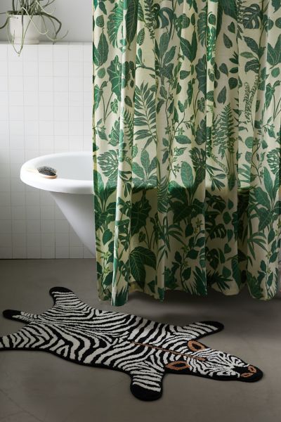 Urban Outfitters Shaped Animal Bath Mat In Zebra