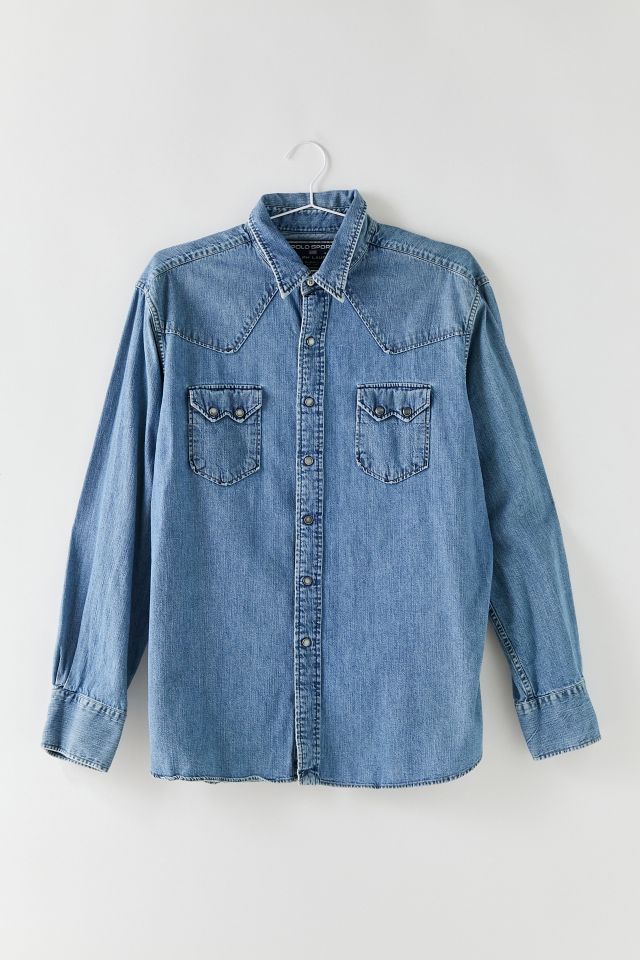 Vintage Polo Ralph Lauren Sport Chambray Shirt | Urban Outfitters