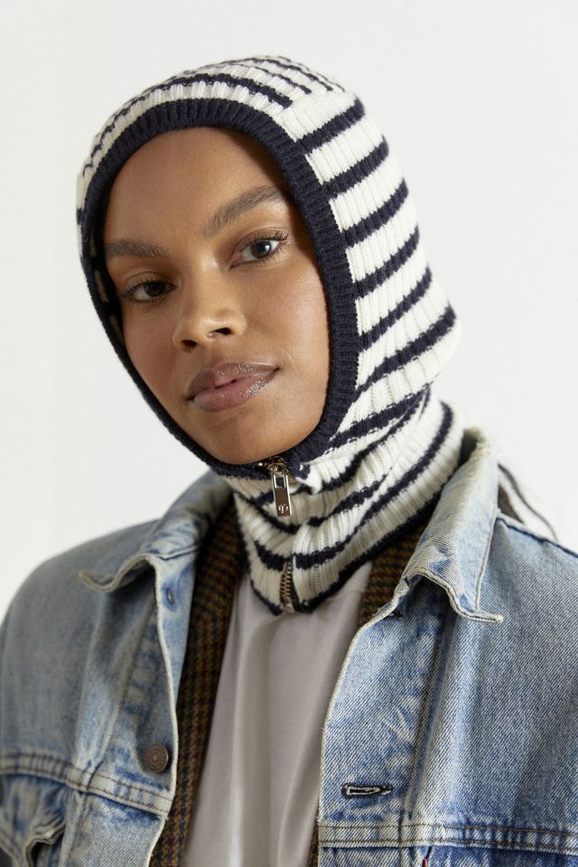 TheOpen Product Stripe Zip-Up Balaclava | Urban Outfitters