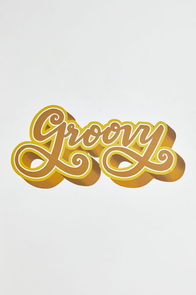 Groovy Retro Peel And Stick XL Giant Wall Decals #1