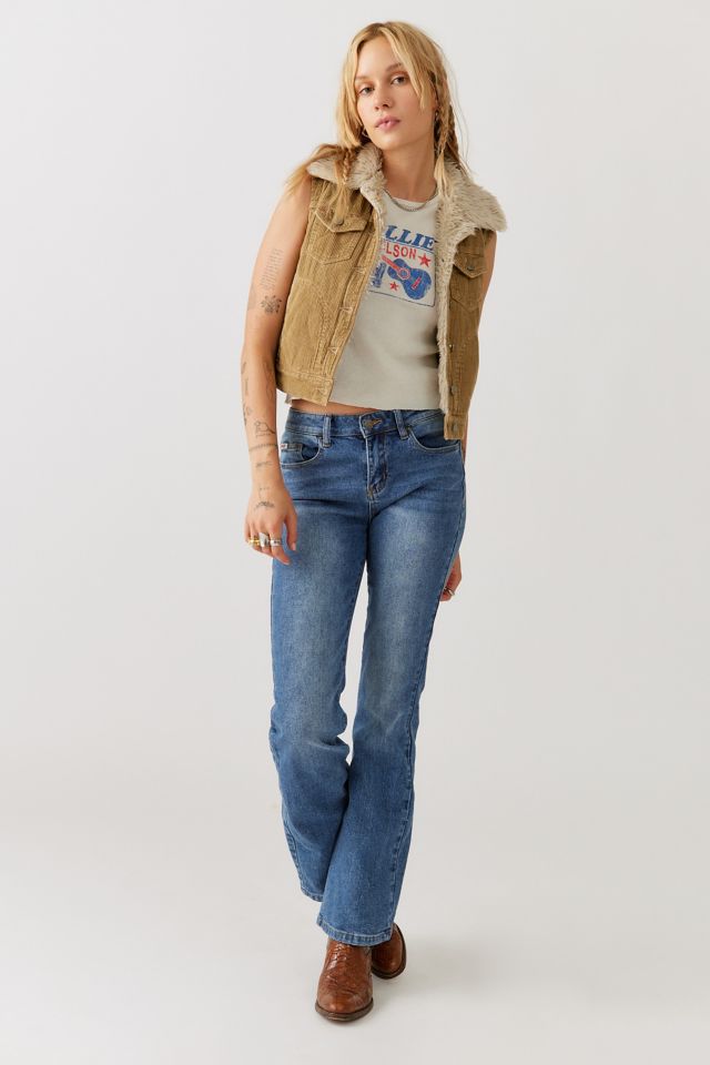BDG Auriela Corduroy Faux Fur Vest #1
