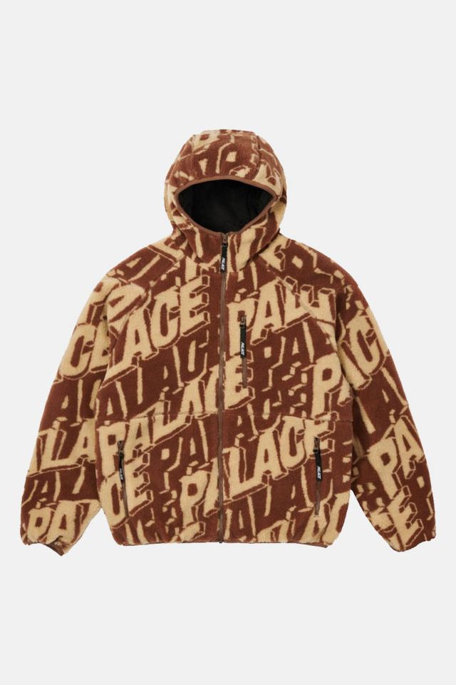 Palace Jacquard Fleece Hooded Jacket | Urban Outfitters