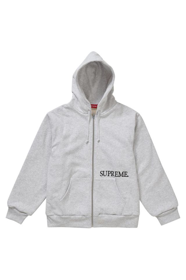 Supreme Thermal Zip Up Hooded Sweatshirt Urban Outfitters