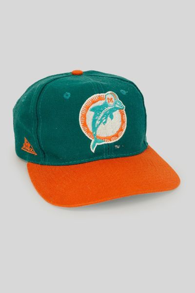 NFL MIAMI DOLPHINS GREEN OLD SCHOOL SNAPBACK CAP HAT - Sinbad Sports Store