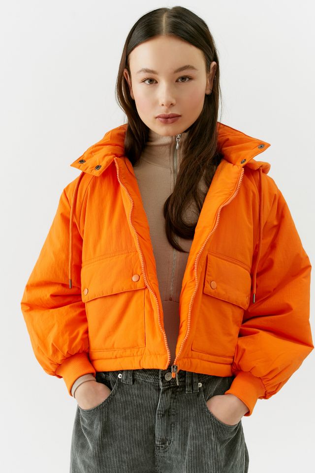 Urban outfitters shop yellow puffer jacket