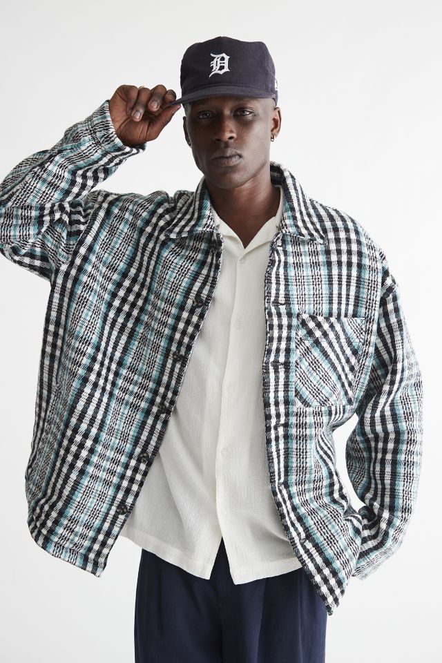 UO Textured Plaid Jacket | Urban Outfitters