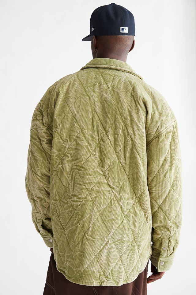 【BAON】Ridge corduroy color matching Clr quilted field JK BDG Cord Quilted Shirt Jacket | Urban Outfitters