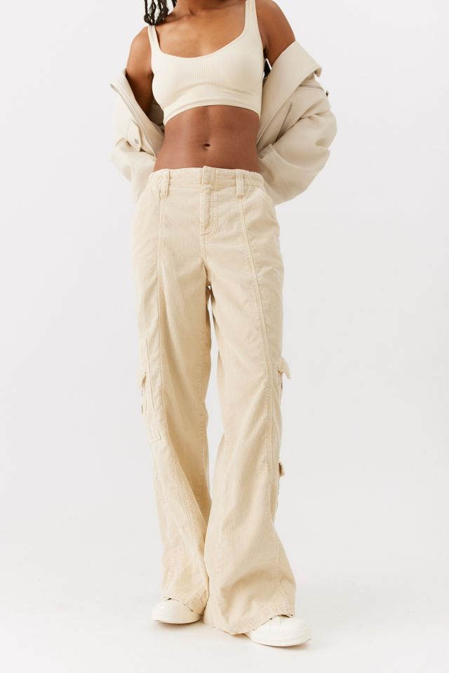 Urban Outfitters Pants BDG Mom High Rise Corduroy Pant in Beige Size 24