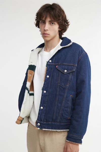 리바이스 플리스 안감 데님 자켓  Levi’s Reversible Vintage Fit Fleece &amp; Denim Jacket,Vintage Denim Medium