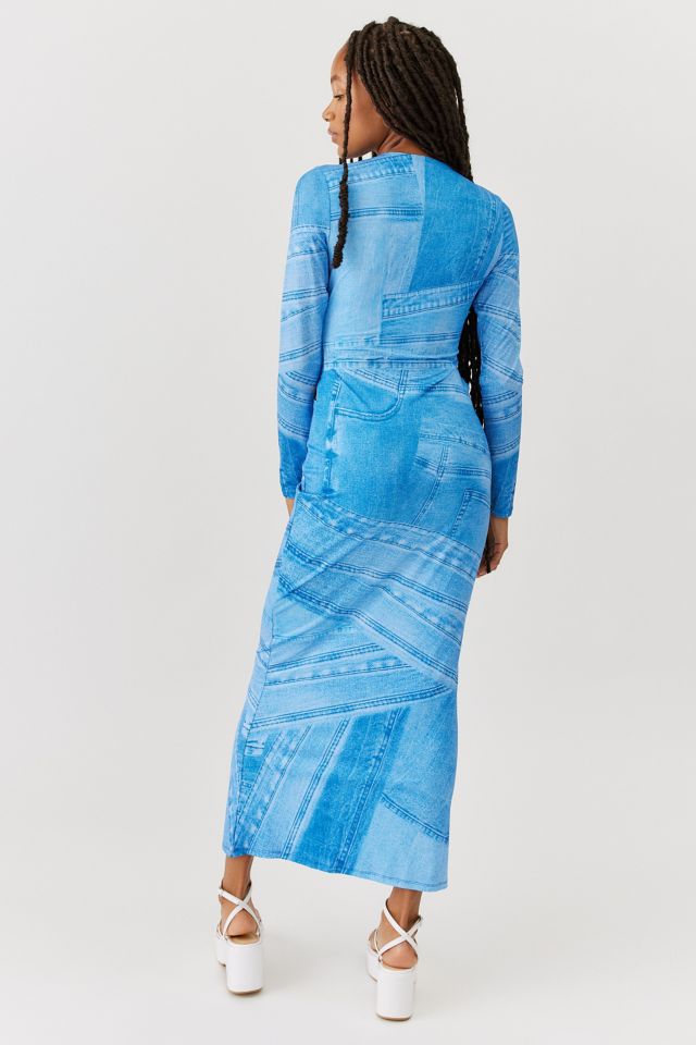 AFRM Marcella Printed Cutout Maxi Dress #1