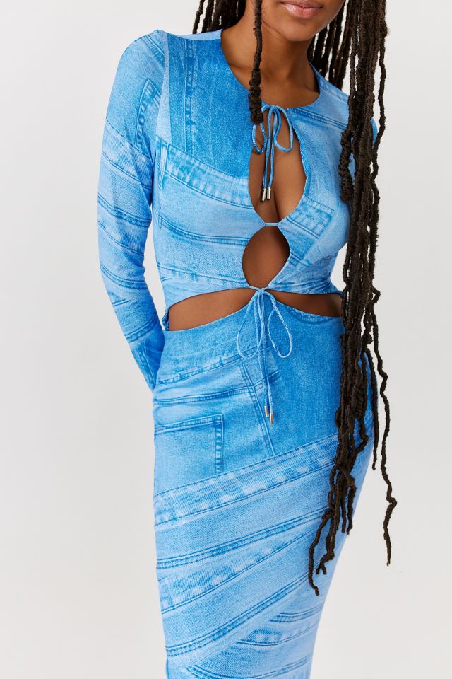 AFRM Marcella Printed Cutout Maxi Dress #2