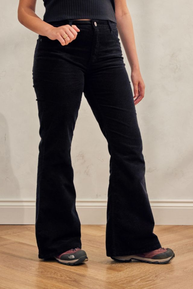 Women's Corduroy Flare Pants in Black, XS - Yahoo Shopping