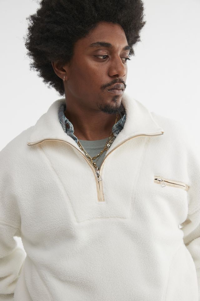 BDG Frontier Solid Fleece Half Zip Sweatshirt #2