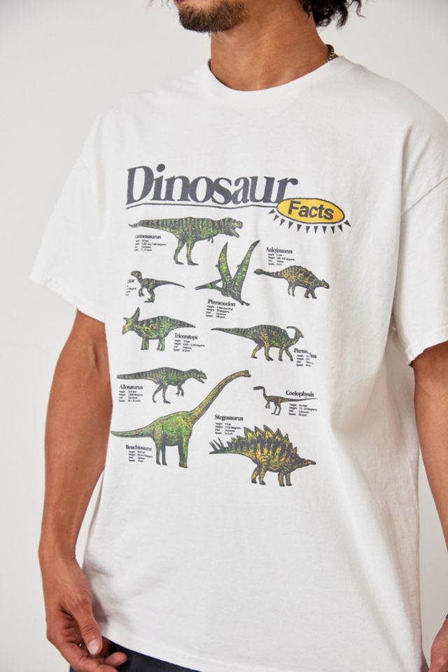 UO White Dinosaur Chart Tee