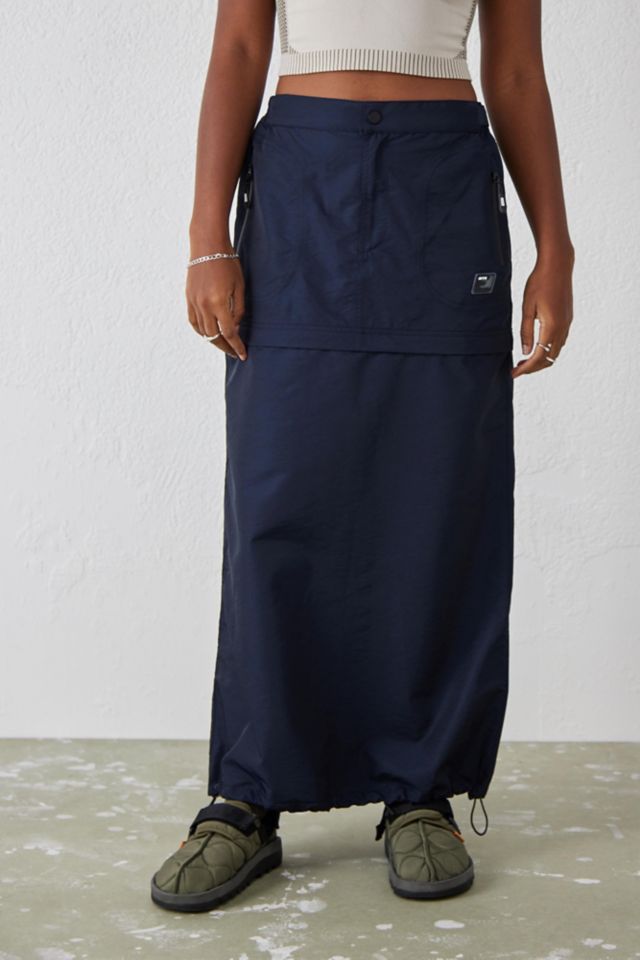 iets frans Navy Zip Off Cargo Maxi Skirt