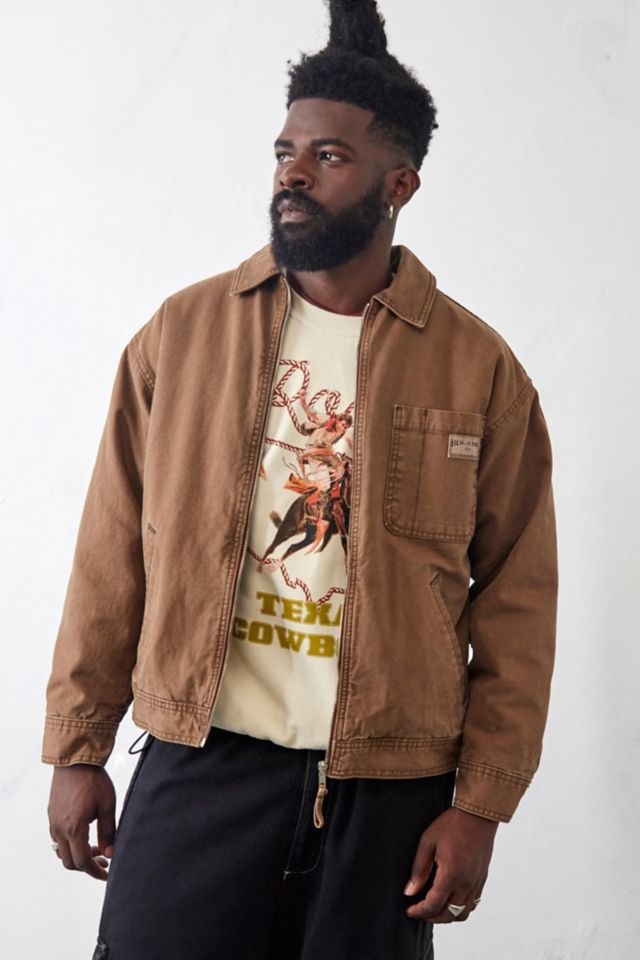 Brown zip up jacket best sale