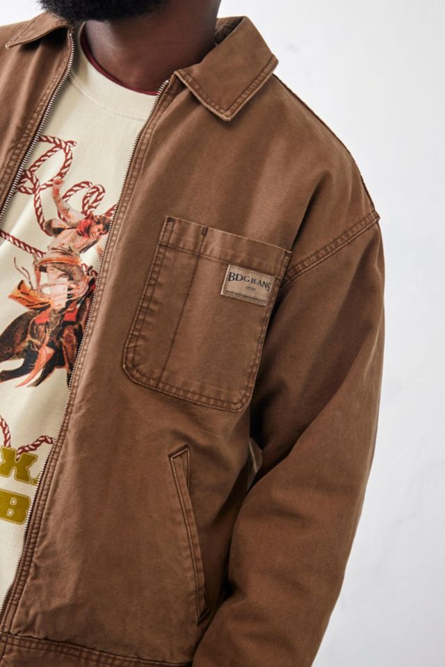 BDG Brown Zip-Up Workwear Jacket #1