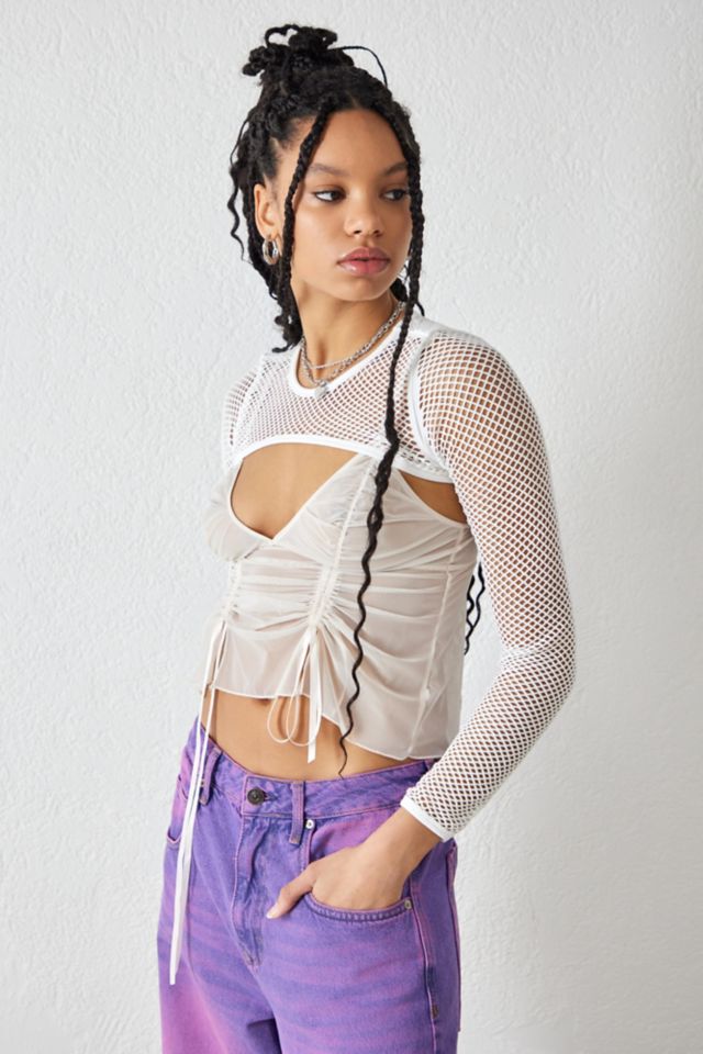 UO Fishnet Shrug Top | Urban Outfitters