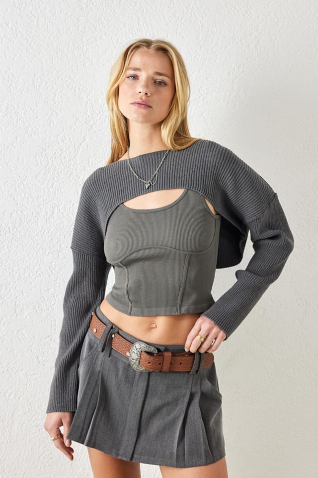 Gray hotsell shrug sweater