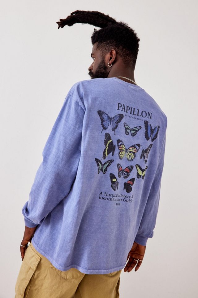 UO Blue Butterfly T-Shirt | Urban Outfitters