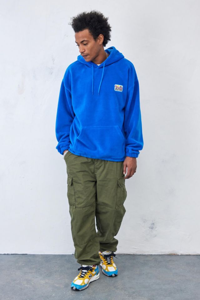 UO Blue Badge Fleece Hoodie Sweatshirt #1