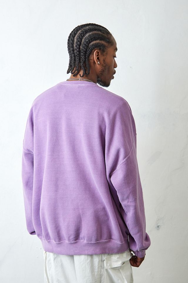 iets Purple Embroidered Sweatshirt Urban Outfitters