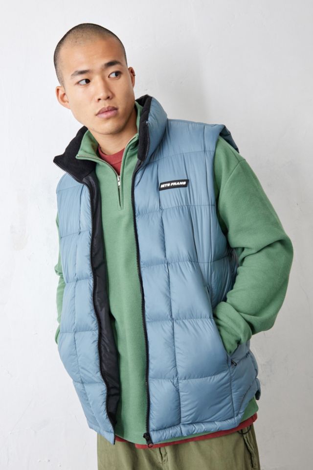 iets frans... Blue Square Quilted Vest | Urban Outfitters
