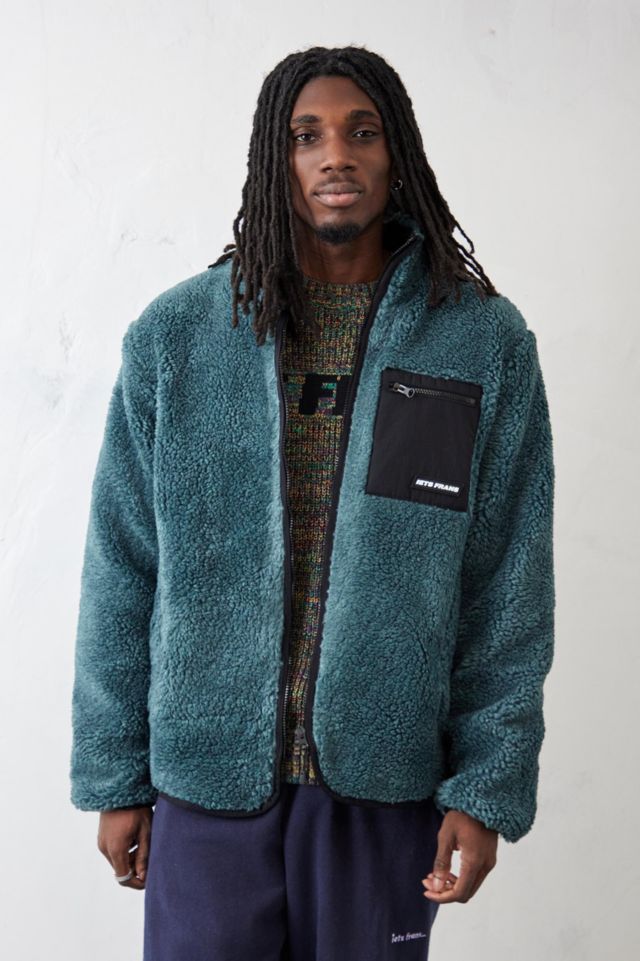 iets frans... Zip-Up Pocket Teddy Fleece Jacket | Urban Outfitters
