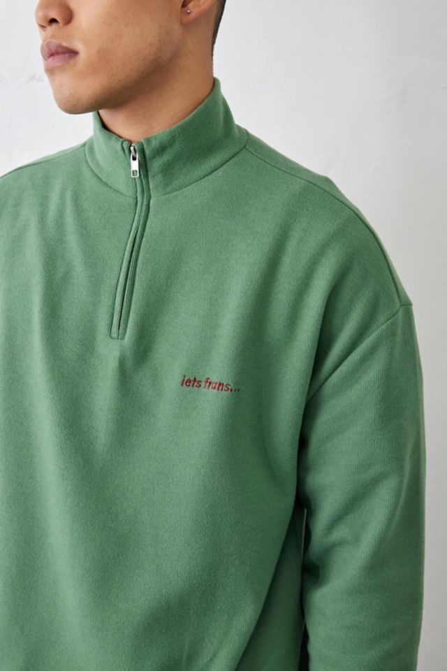 iets frans... Forest Green Mock Neck Sweatshirt #1