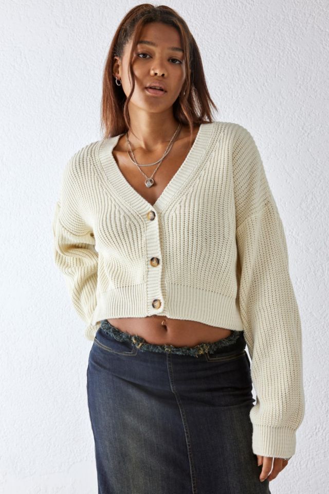 UO Fisherman Ribbed Knit Cardigan | Urban Outfitters
