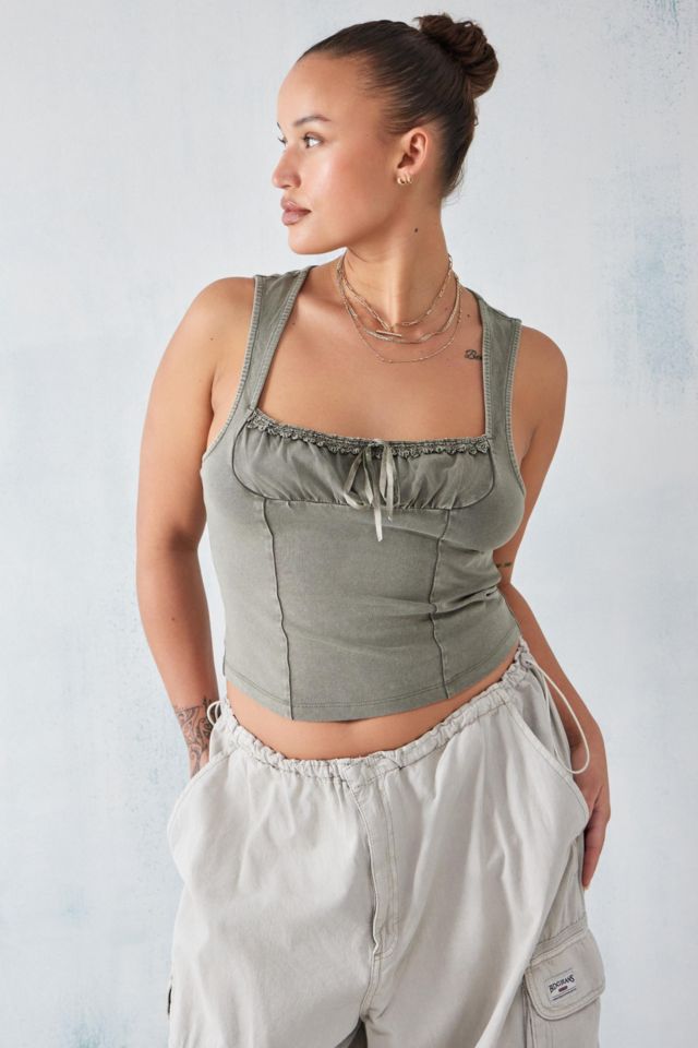 Urban Outfitters UO Charlotte Acid Wash Corset
