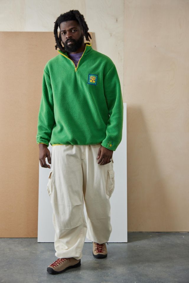 Tethera Green Mock-Neck Fleece Sweatshirt #2