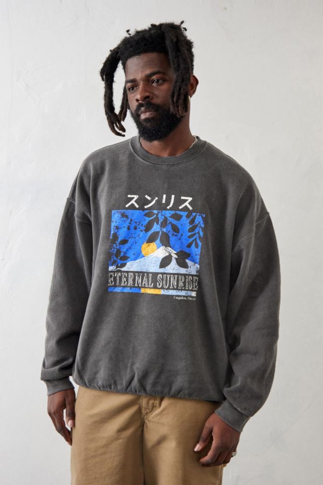 UO Washed Black Eternal Sunrise Sweatshirt | Urban Outfitters