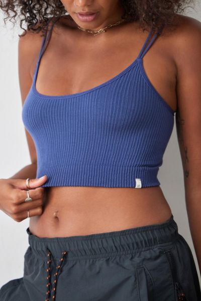 Out From Under Markie Seamless Stretch Ribbed Cami In Navy At Urban Outfitters