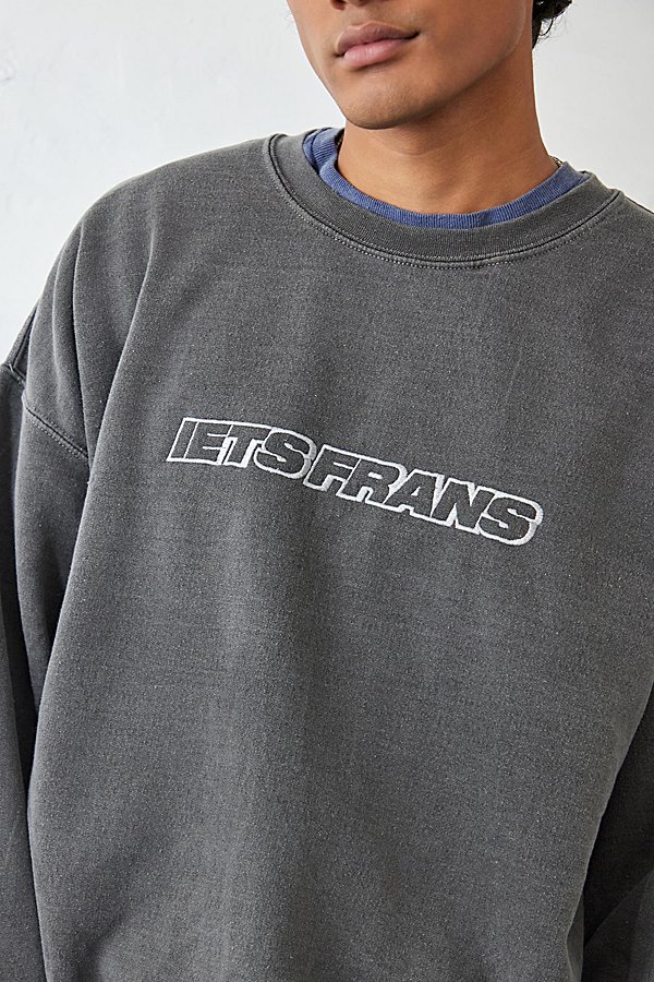 Iets Frans . Washed Black Embroidered Sweatshirt