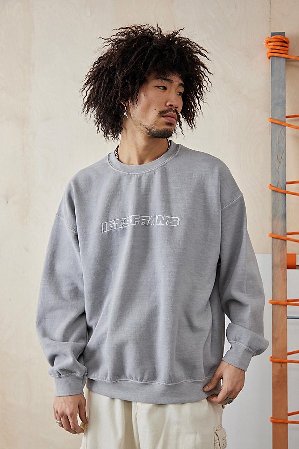 Iets Frans . Grey Big Embroidered Sweatshirt