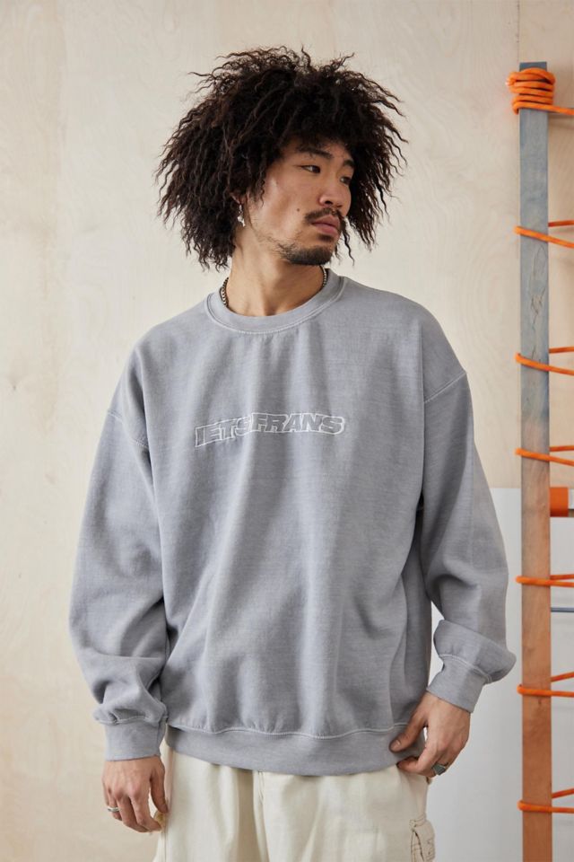 iets frans Grey Big Embroidered Sweatshirt