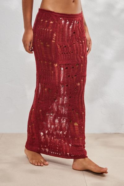 JADED LONDON ODETTE LADDERED KNIT MAXI SKIRT 