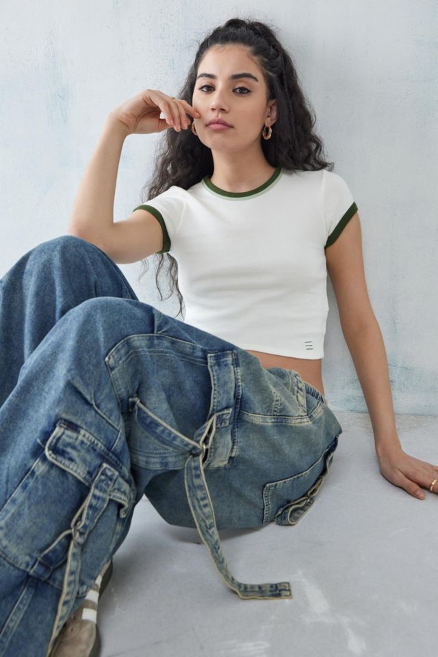 BDG Double Seam Short Sleeve Cropped Tee | Urban Outfitters