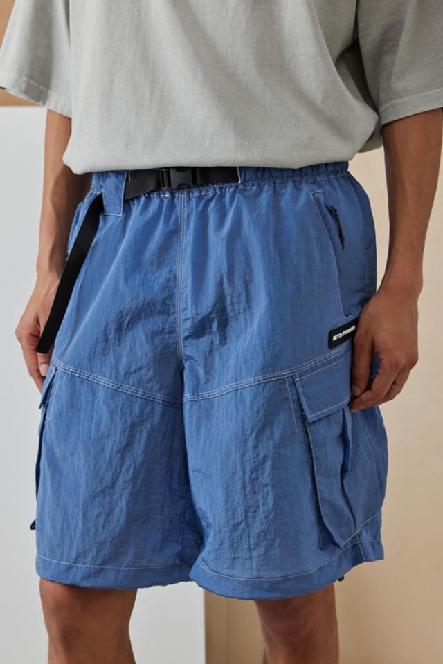 iets frans... Blue Nylon Cargo Short | Urban Outfitters