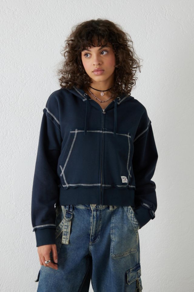 Slouchy zip 2025 up hoodie