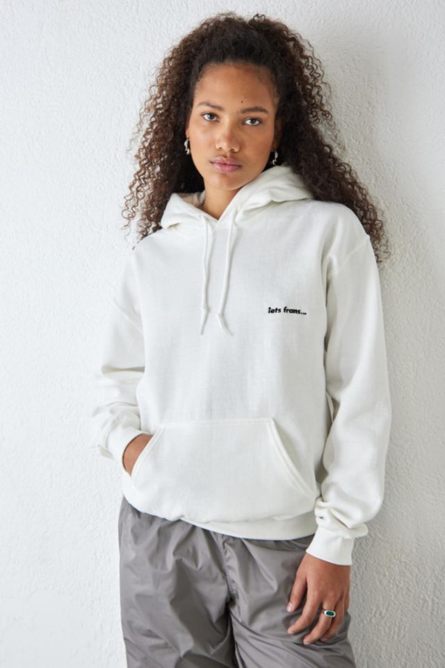 iets frans... White Hoodie Sweatshirt | Urban Outfitters