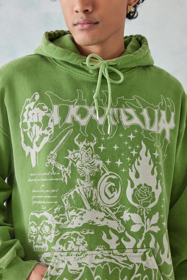 UO Green Grunge Hoodie Sweatshirt | Urban Outfitters
