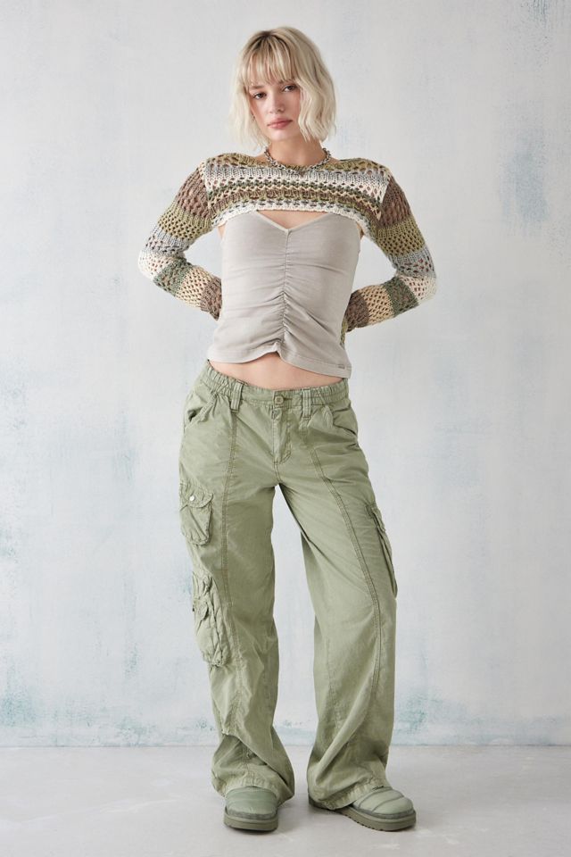 BDG Urban Outfitters Womens Y2K Cargo Pants - BROWN/KHAKI