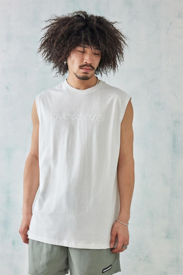 iets frans... White Big Embroidered Tank Top | Urban Outfitters