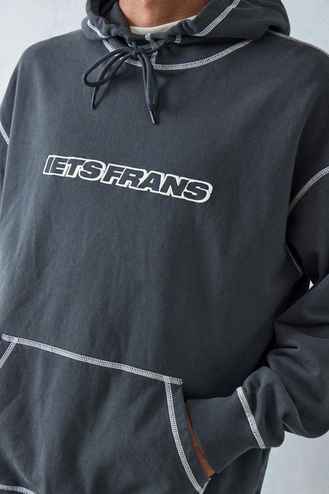 iets frans... Black Contrast Stitch Logo Hoodie Sweatshirt | Urban  Outfitters