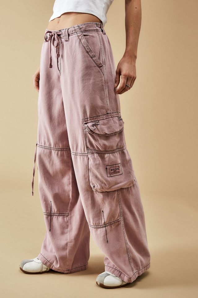 PLUSH CARGO PANTS - Pink