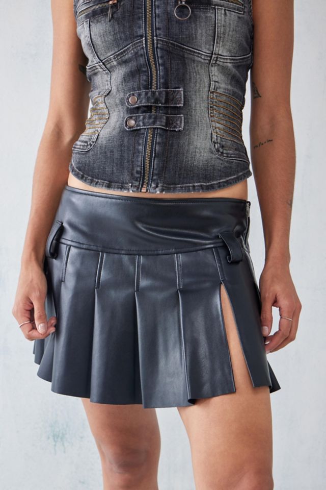 Faux leather sale kilt