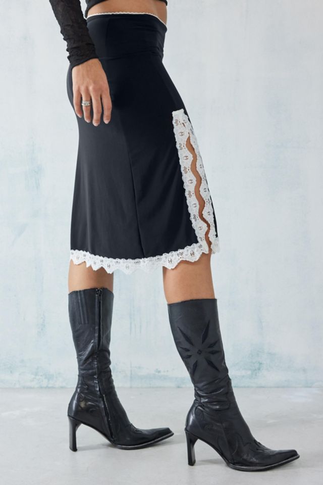 Black midi skirt urban outfitters best sale