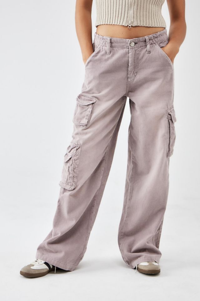 BDG Y2K Low-Rise Cargo Pants - White S at Urban Outfitters